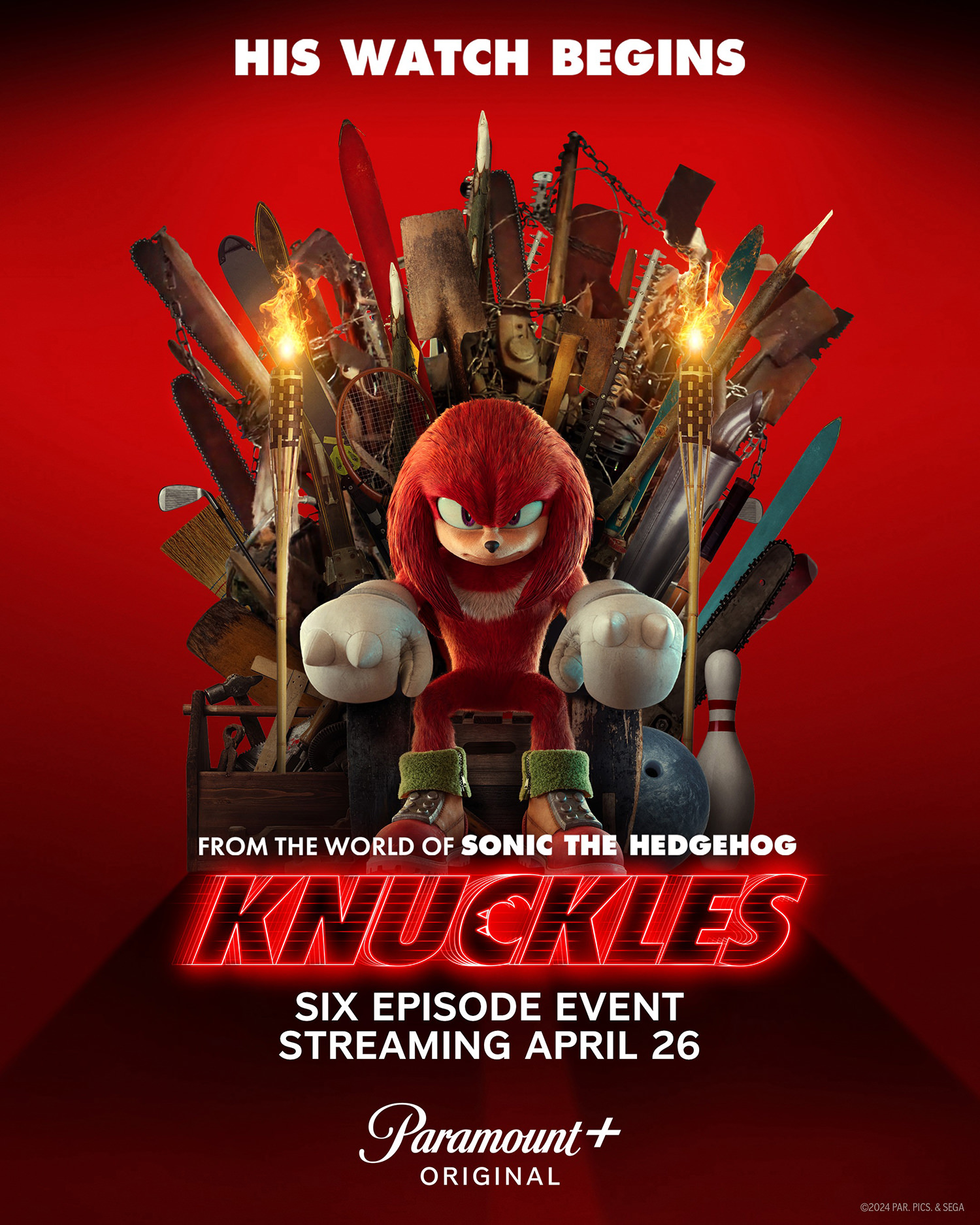 پوستر سریال Knuckles، اسپین-آف سونیک خارپشت