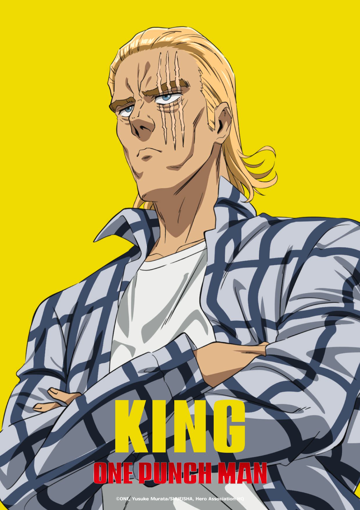 پوستر شخصیت پادشاه در فصل سوم انیمه One Punch Man 