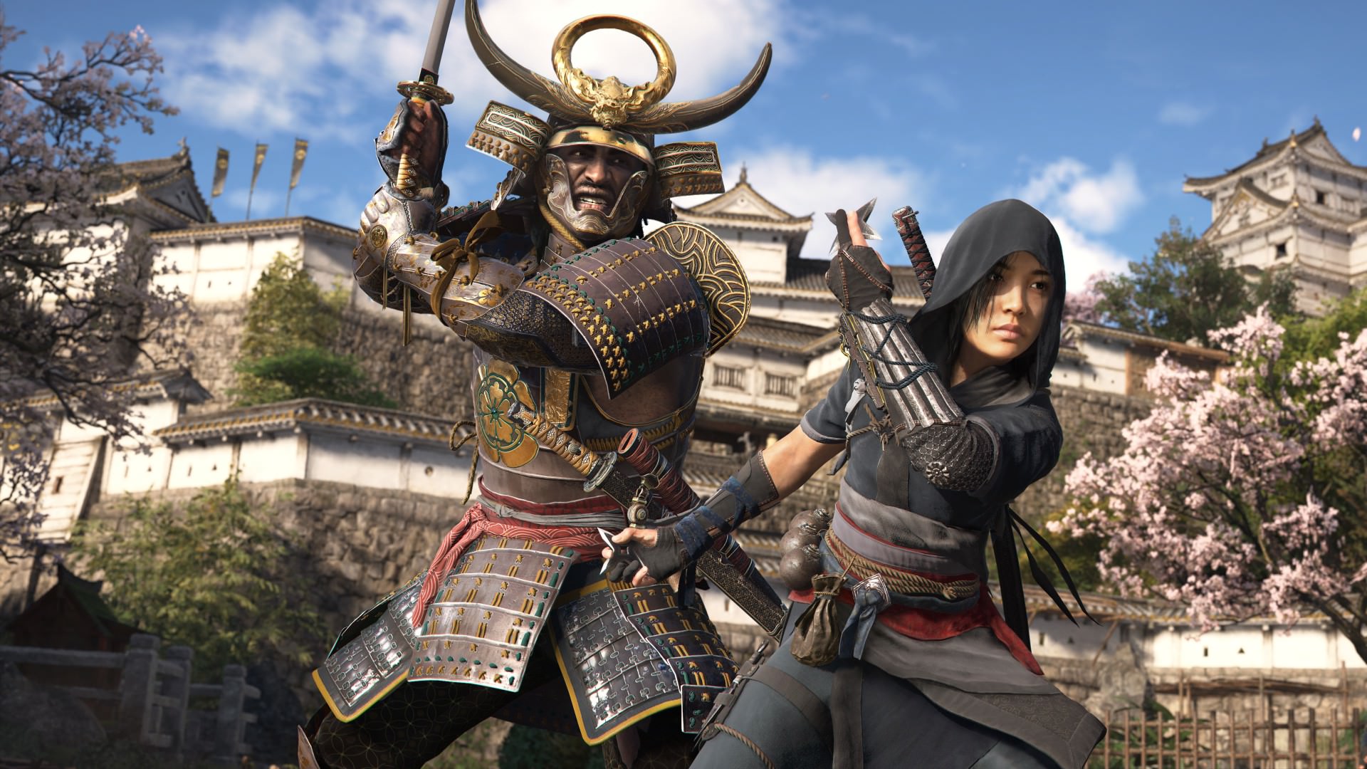 نائوی و یوسوکه در Assassin's Creed Shadows دوش به دو می جنگند