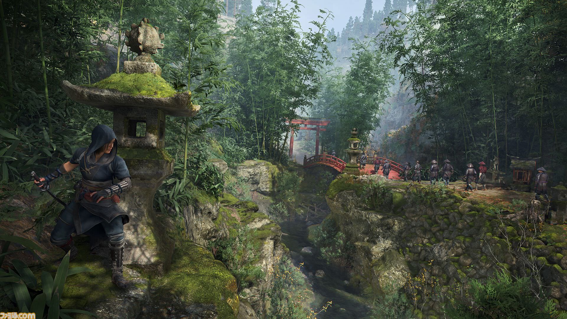 مخفی شدن نائویی در جنگل بازی Assassin’s Creed Shadows