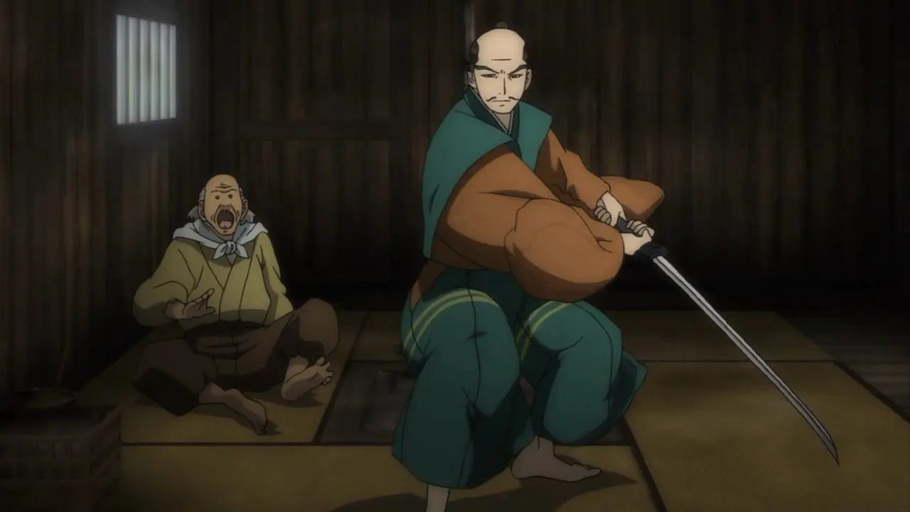 سامورایی با شمشیر در انیمه هیوگه مونه
