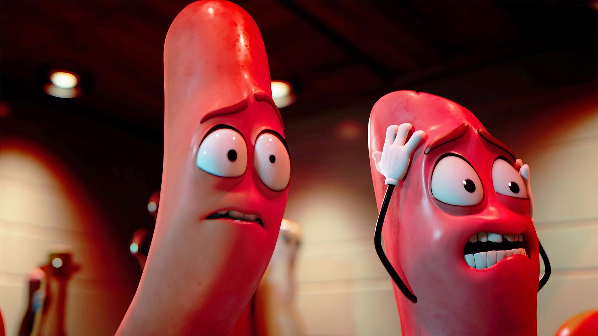 چهره مضطرب سوسیس‌ها در انیمیشن Sausage Party: Foodtopia 