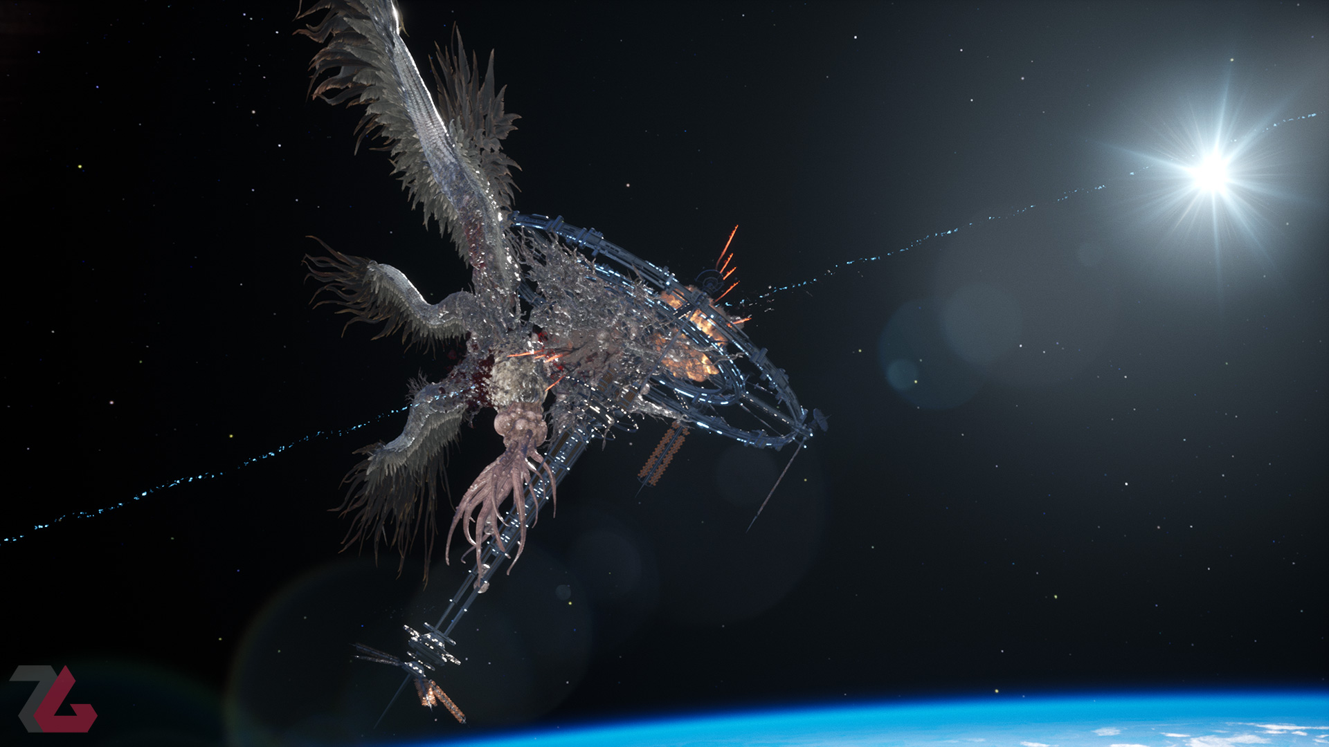 باس فایت در فضا در بازی Stellar Blade