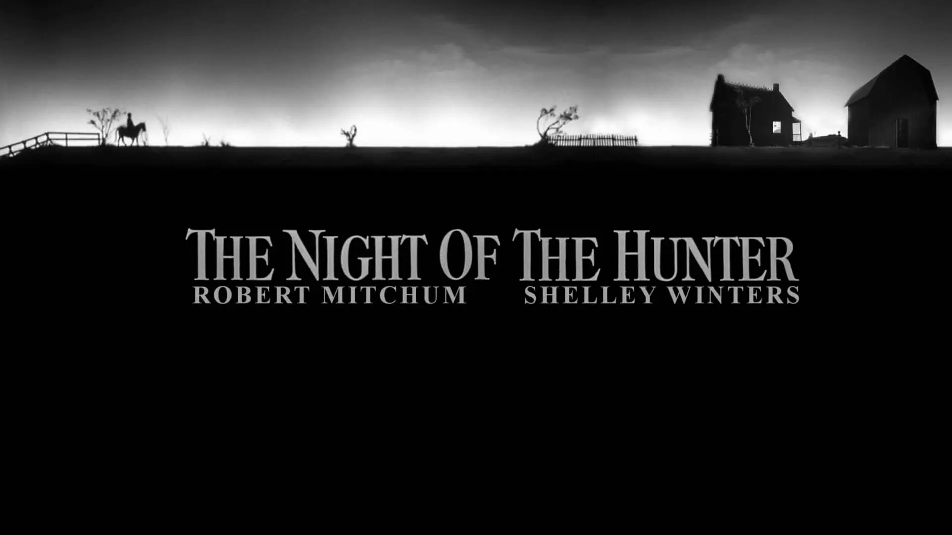 پوستر مشکی از فیلم The Night of the Hunter