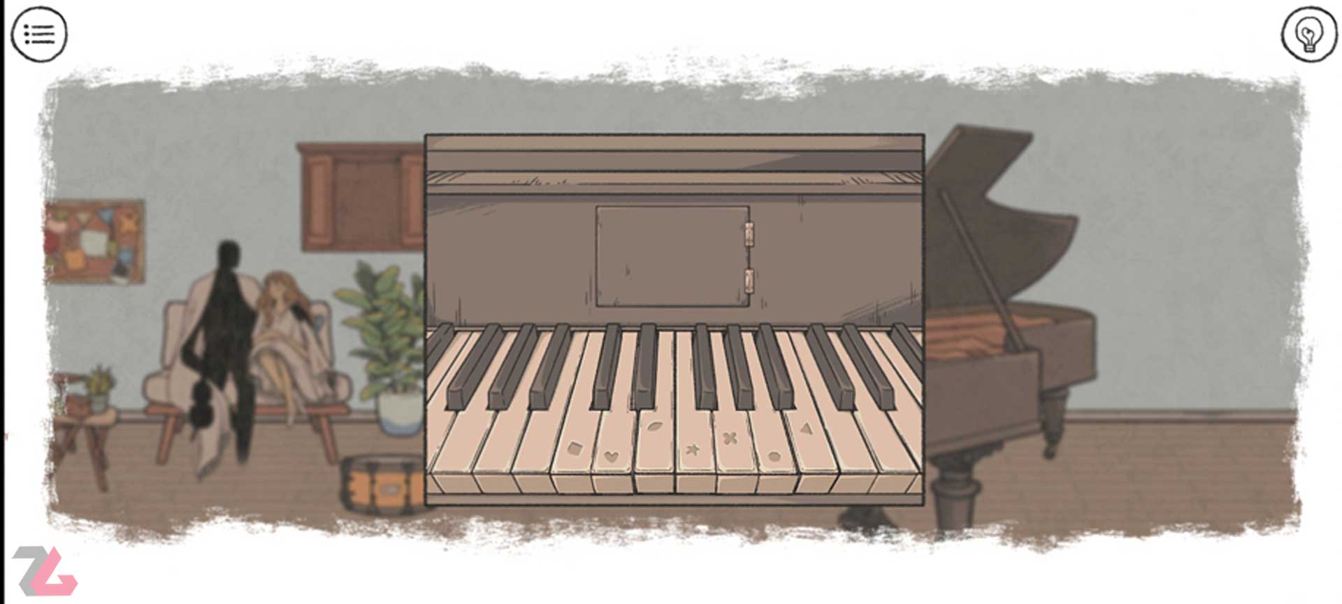 پازل پیانو در بازی 