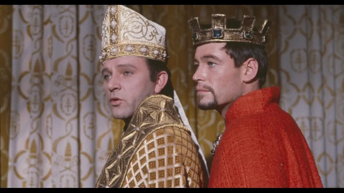 ریچارد برتون در نقش اسقف و پیتر اوتول در نقش هنری دوم از فیلم بکت
