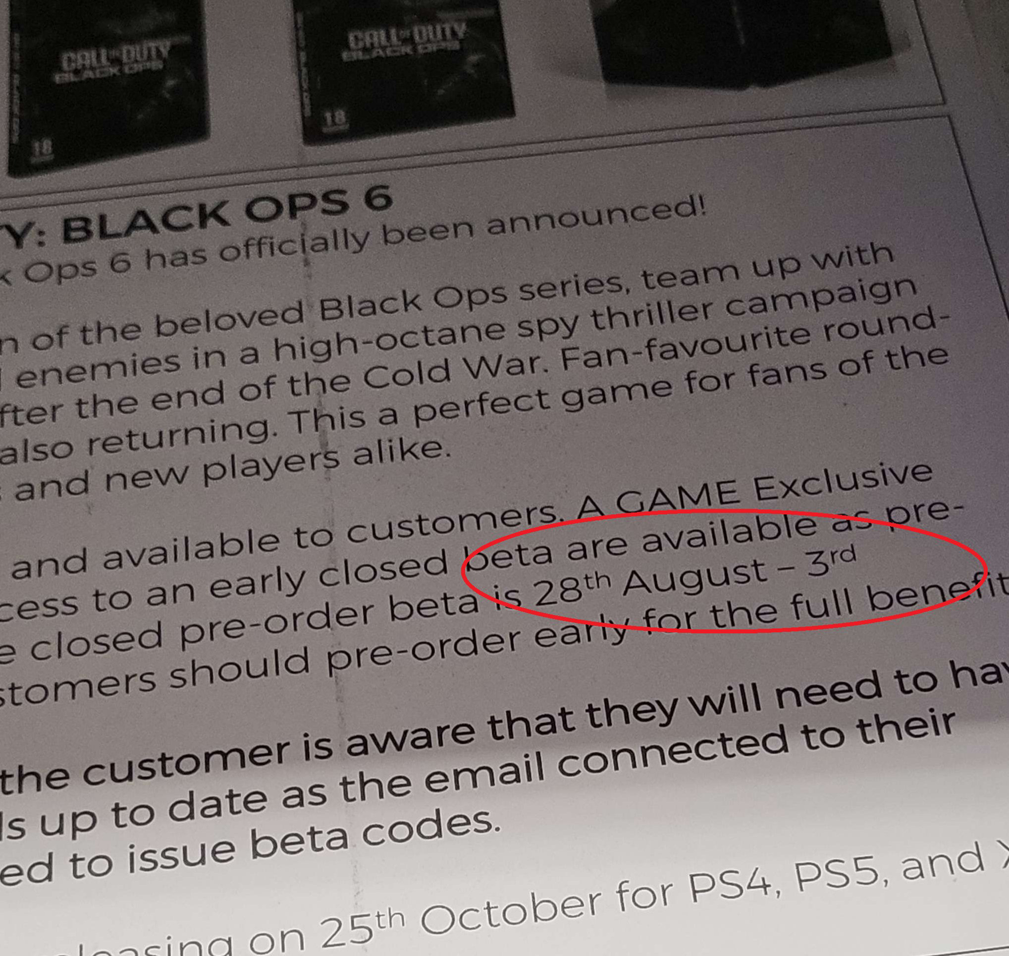 زمان احتمالی برای انتشار نسخه بتا Call of Duty Black Ops 6 
