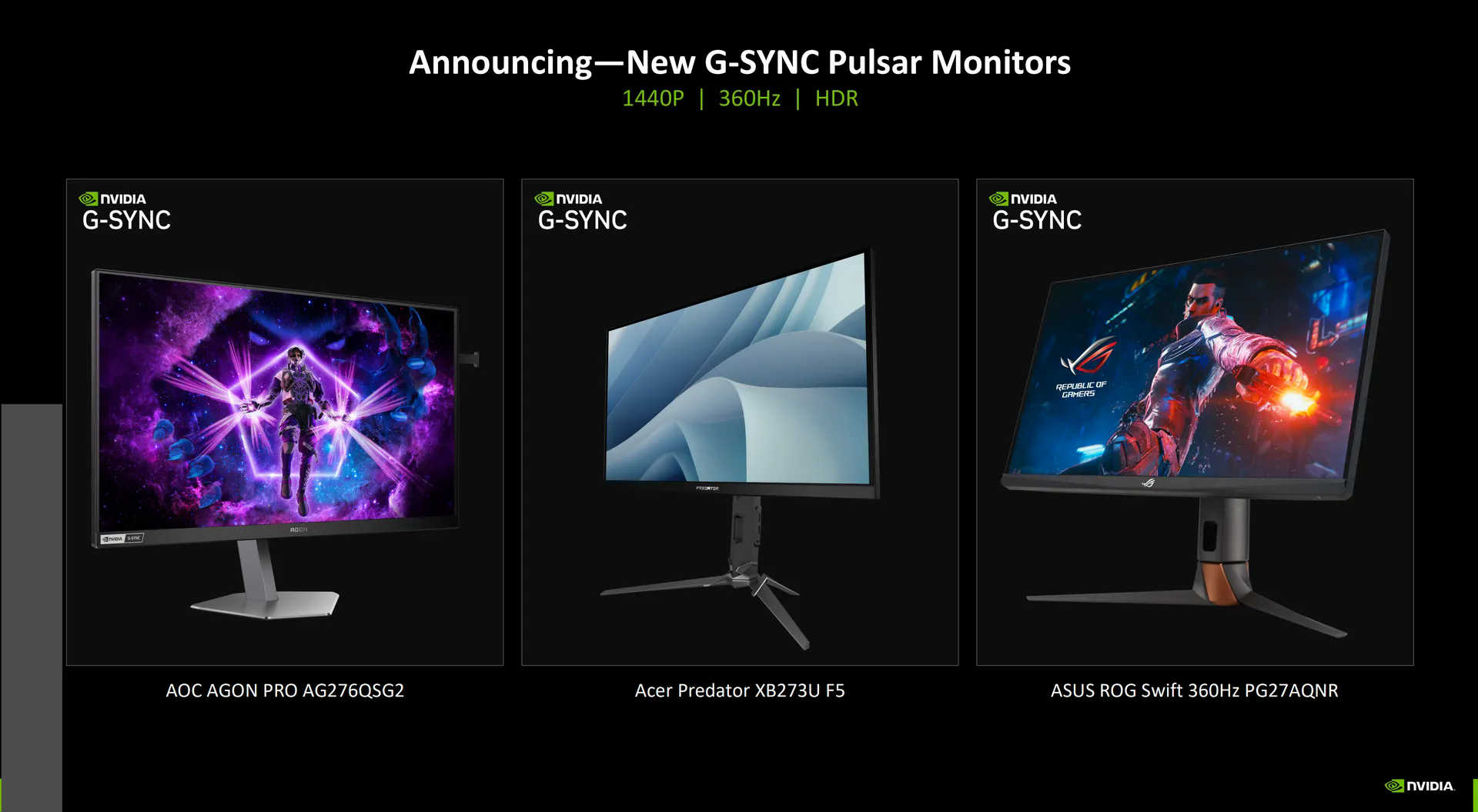 اولین مانیتورهای G-Sync Pulsar با تراشه مدیاتک