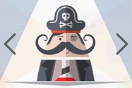 کاراکتر دزد دریایی با سبیلی جذاب Mr. Mustachio : Word Search