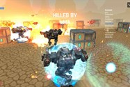نبرد ربات های جنگی در میان شعله های آتش در بازی Meka Hunters