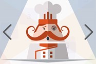 شخصیت سر آشپز با کلاه و لباس مخصوص Mr. Mustachio : Word Search