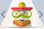مردی با لباس مکزیکی و کلاف محلی Mr. Mustachio : Word Search
